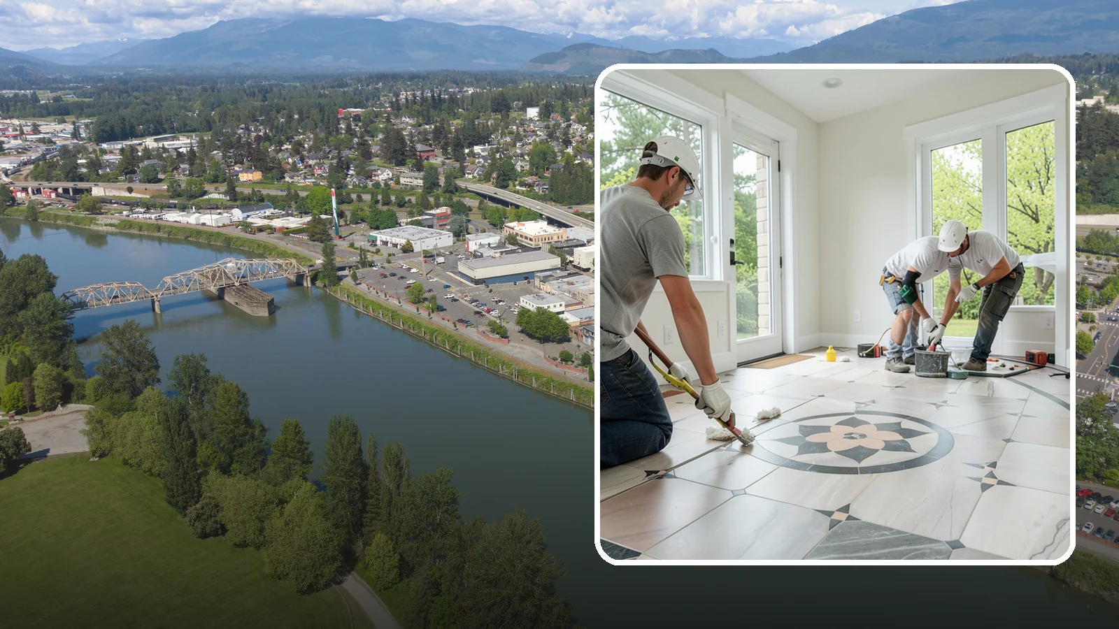 Luxury Vinyl Tile Flooring in Mount Vernon, Skagit County, WA - Luxury vinyl tile flooring that captures the look of stone and ceramic without the cold, cracking, or grout upkeep.