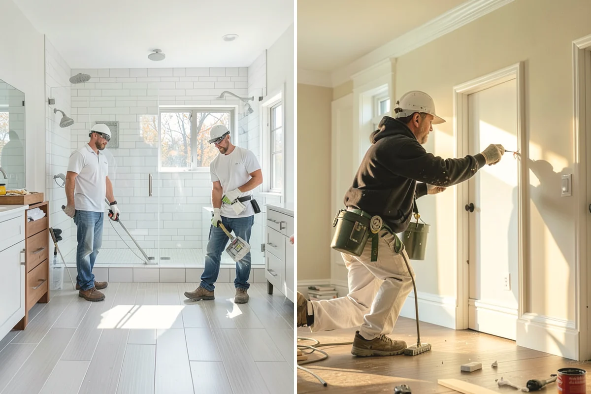 Luxury Vinyl Tile Flooring in Mukilteo, Snohomish County, WA - Measure the room and dry-lay tile layout