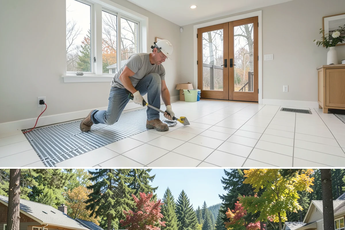 Luxury Vinyl Tile Flooring in Orting, Pierce County, WA - LVT installs reliably throughout the year, making it convenient to schedule even during wet Western Washington winters.
