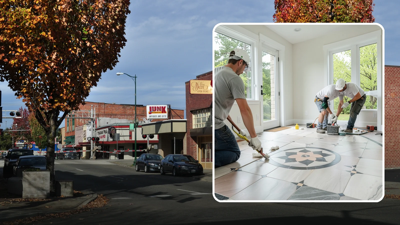 Luxury Vinyl Tile Flooring in Puyallup, Pierce County, WA - Luxury vinyl tile flooring that captures the look of stone and ceramic without the cold, cracking, or grout upkeep.