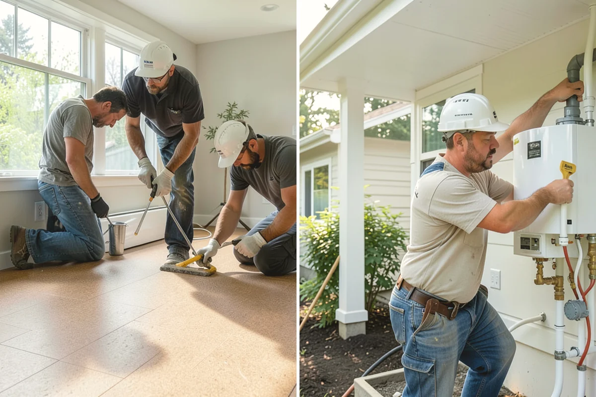 Luxury Vinyl Tile Flooring in Ruston, Pierce County, WA - Measure the room and dry-lay tile layout