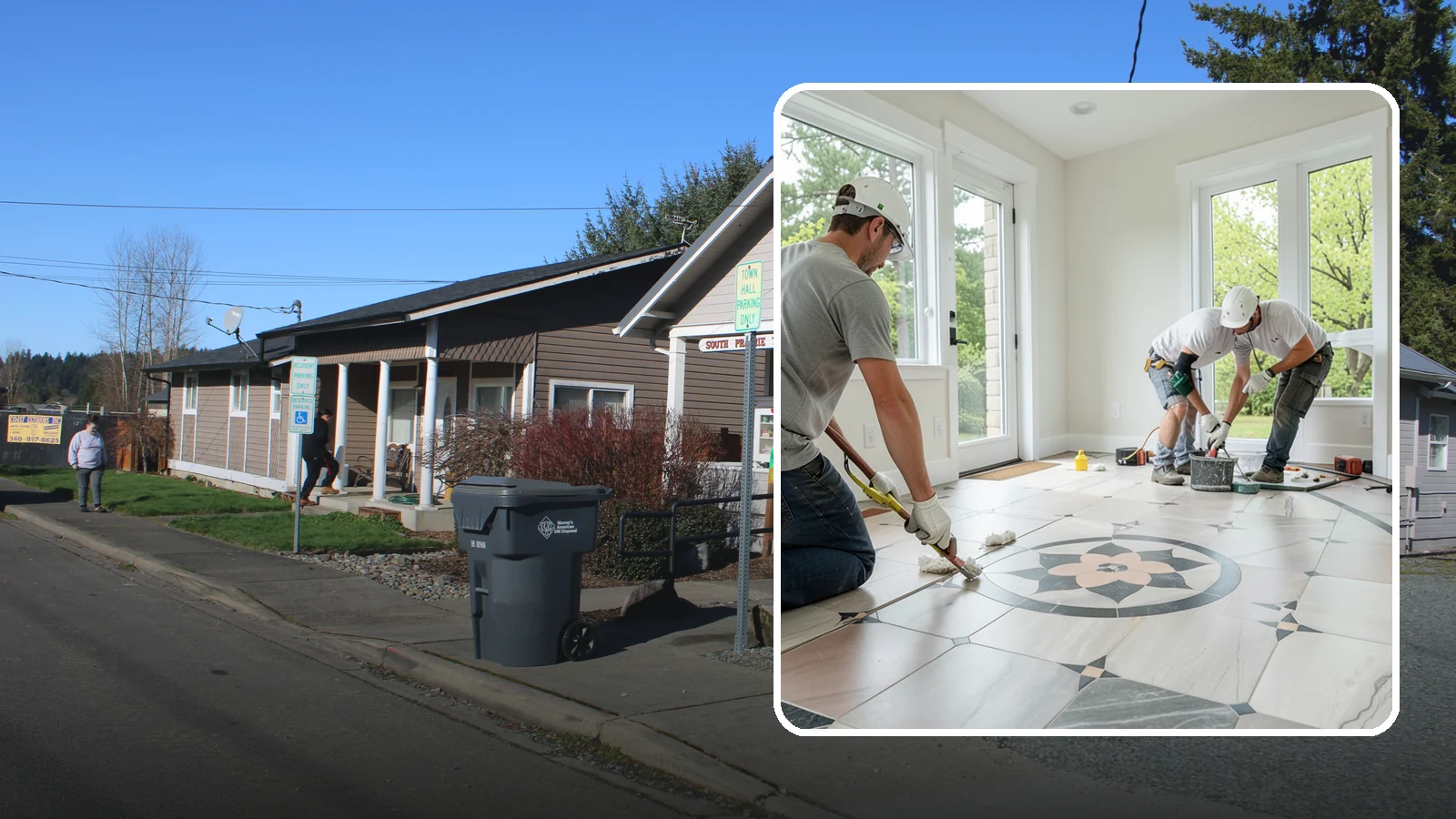 Luxury Vinyl Tile Flooring in South Prairie, Pierce County, WA - Luxury vinyl tile flooring that captures the look of stone and ceramic without the cold, cracking, or grout upkeep.