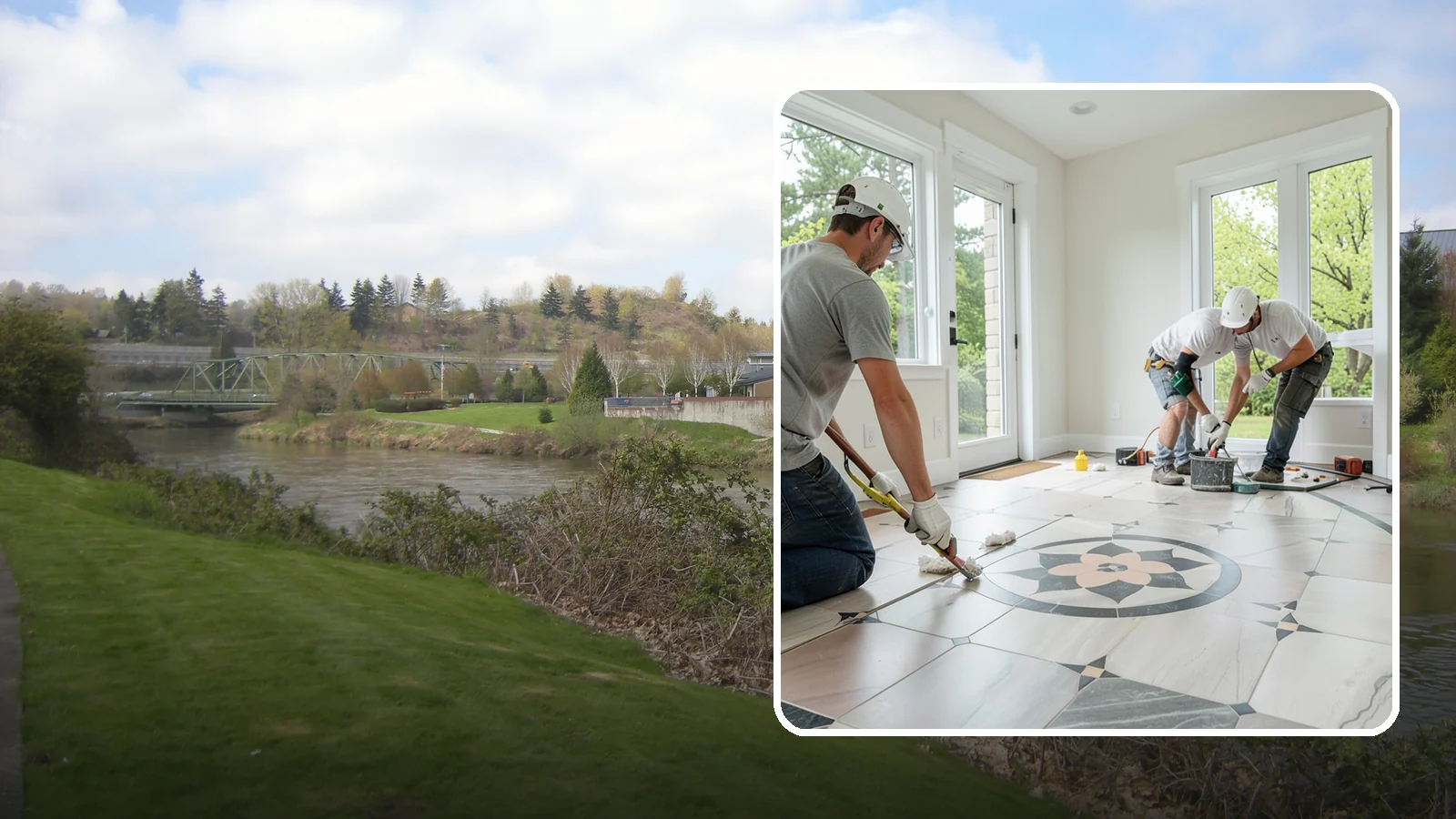 Luxury Vinyl Tile Flooring in Tukwila, King County, WA - Luxury vinyl tile flooring that captures the look of stone and ceramic without the cold, cracking, or grout upkeep.