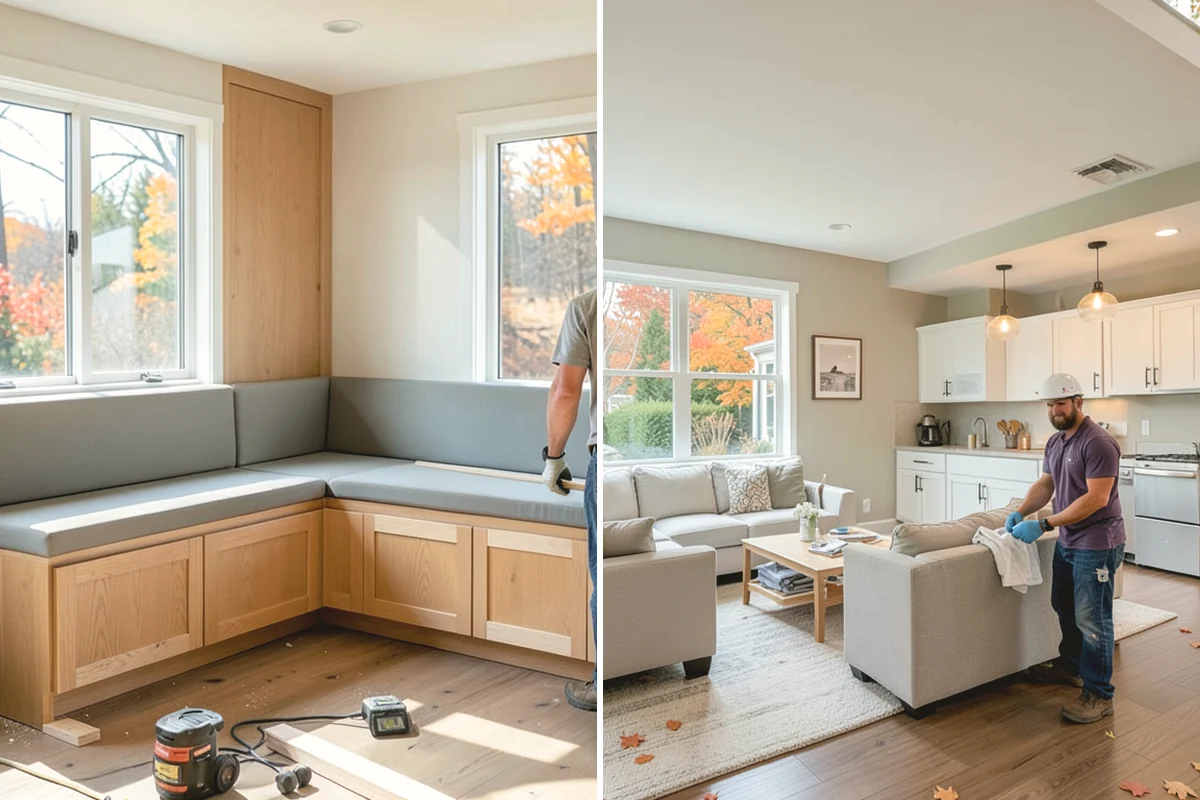 Luxury Vinyl Tile Flooring in Yarrow Point, King County, WA - Measure the room and dry-lay tile layout