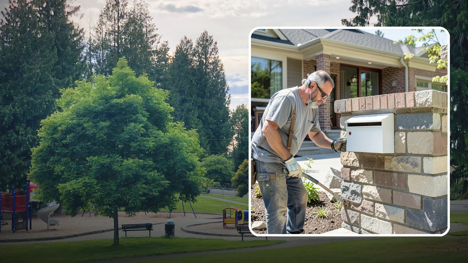 Mailbox Column Construction in Bonney Lake, Pierce County, WA - Custom brick or stone mailbox columns that make a durable, upscale first impression at the curb.