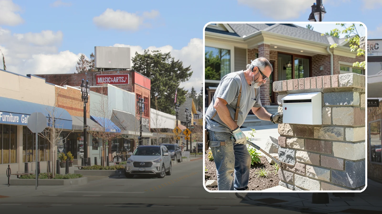 Mailbox Column Construction in Bothell, King County, WA - Custom brick or stone mailbox columns that make a durable, upscale first impression at the curb.