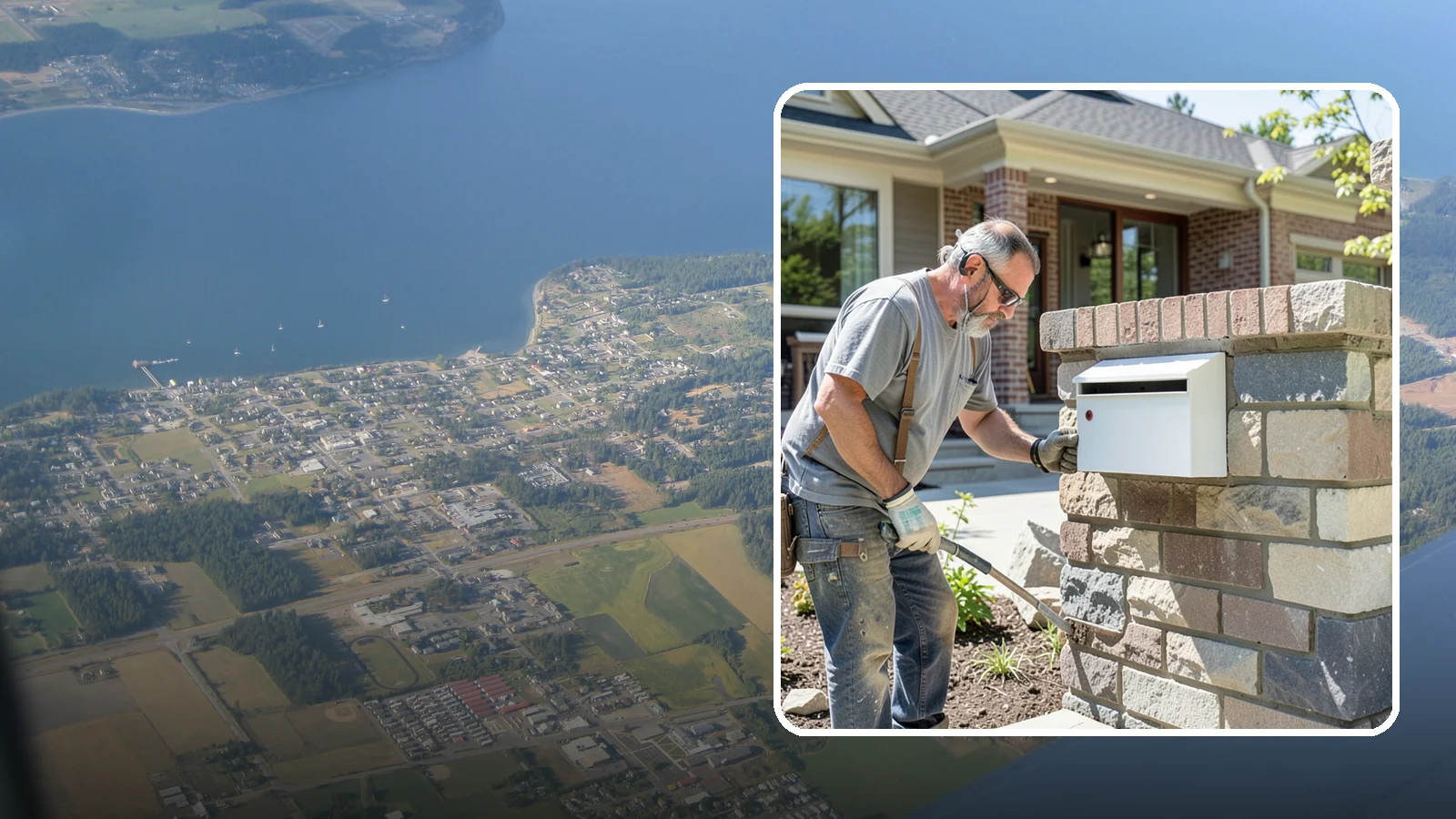 Mailbox Column Construction in Coupeville, Island County, WA - Custom brick or stone mailbox columns that make a durable, upscale first impression at the curb.