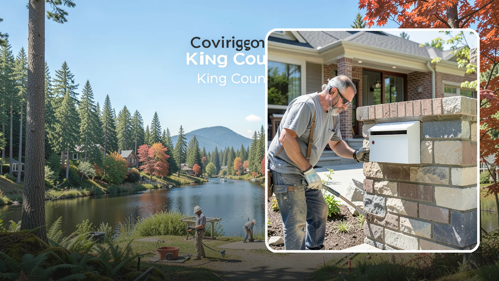 Mailbox Column Construction in Covington, King County, WA - Custom brick or stone mailbox columns that make a durable, upscale first impression at the curb.