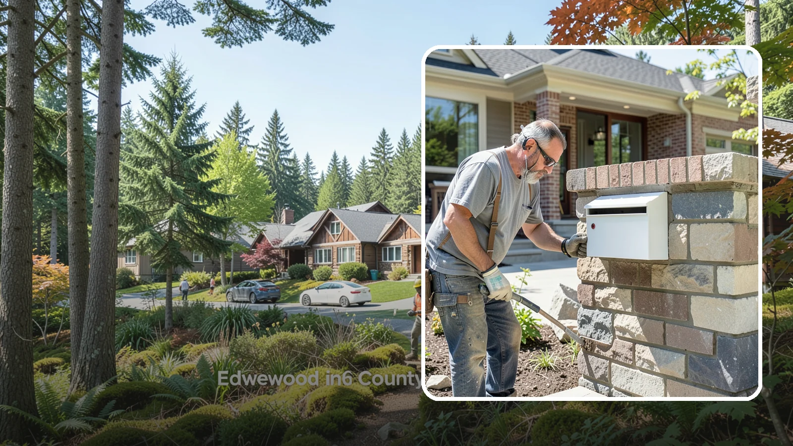 Mailbox Column Construction in Edgewood, Pierce County, WA - Custom brick or stone mailbox columns that make a durable, upscale first impression at the curb.
