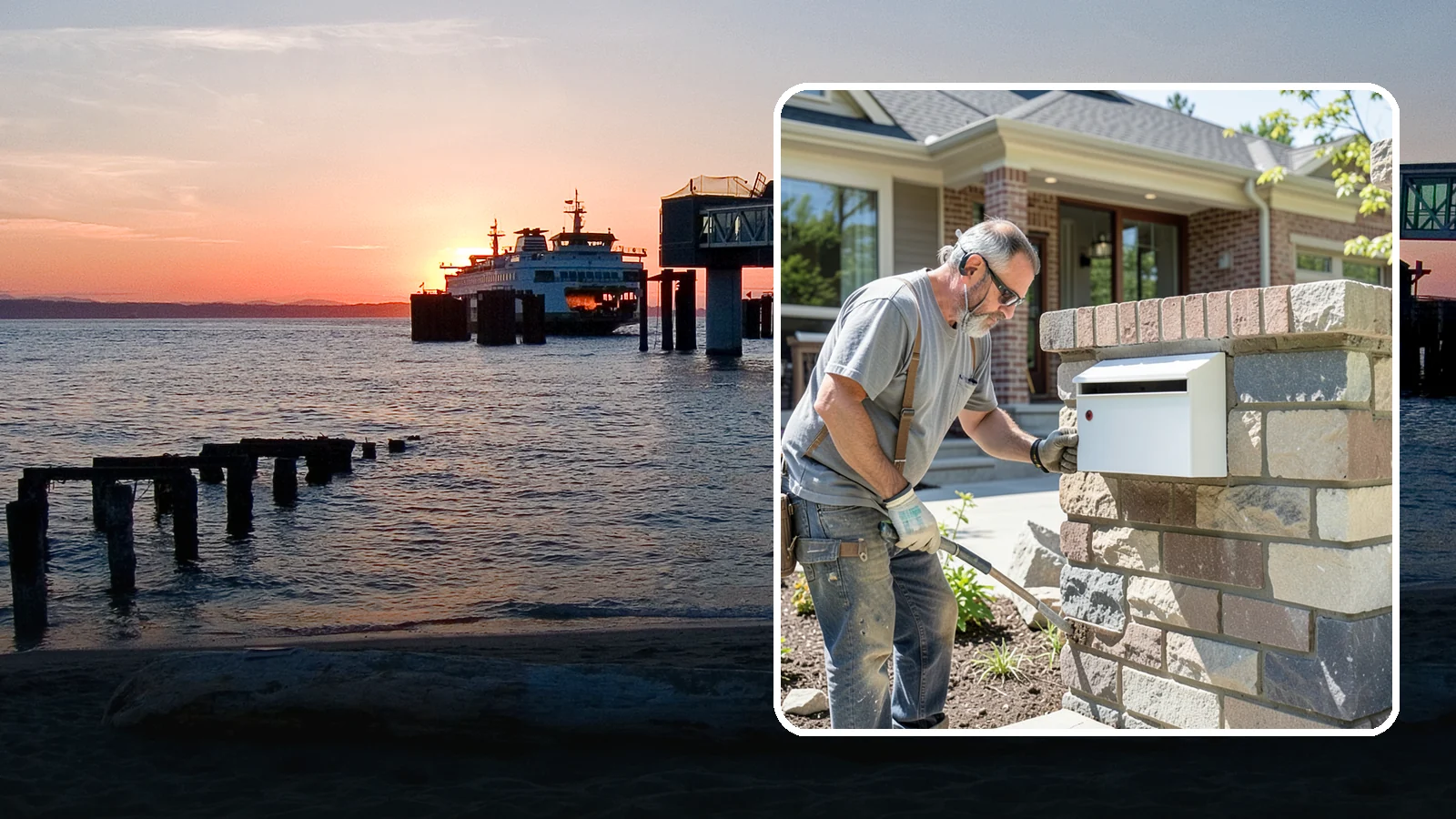 Mailbox Column Construction in Edmonds, Snohomish County, WA - Custom brick or stone mailbox columns that make a durable, upscale first impression at the curb.