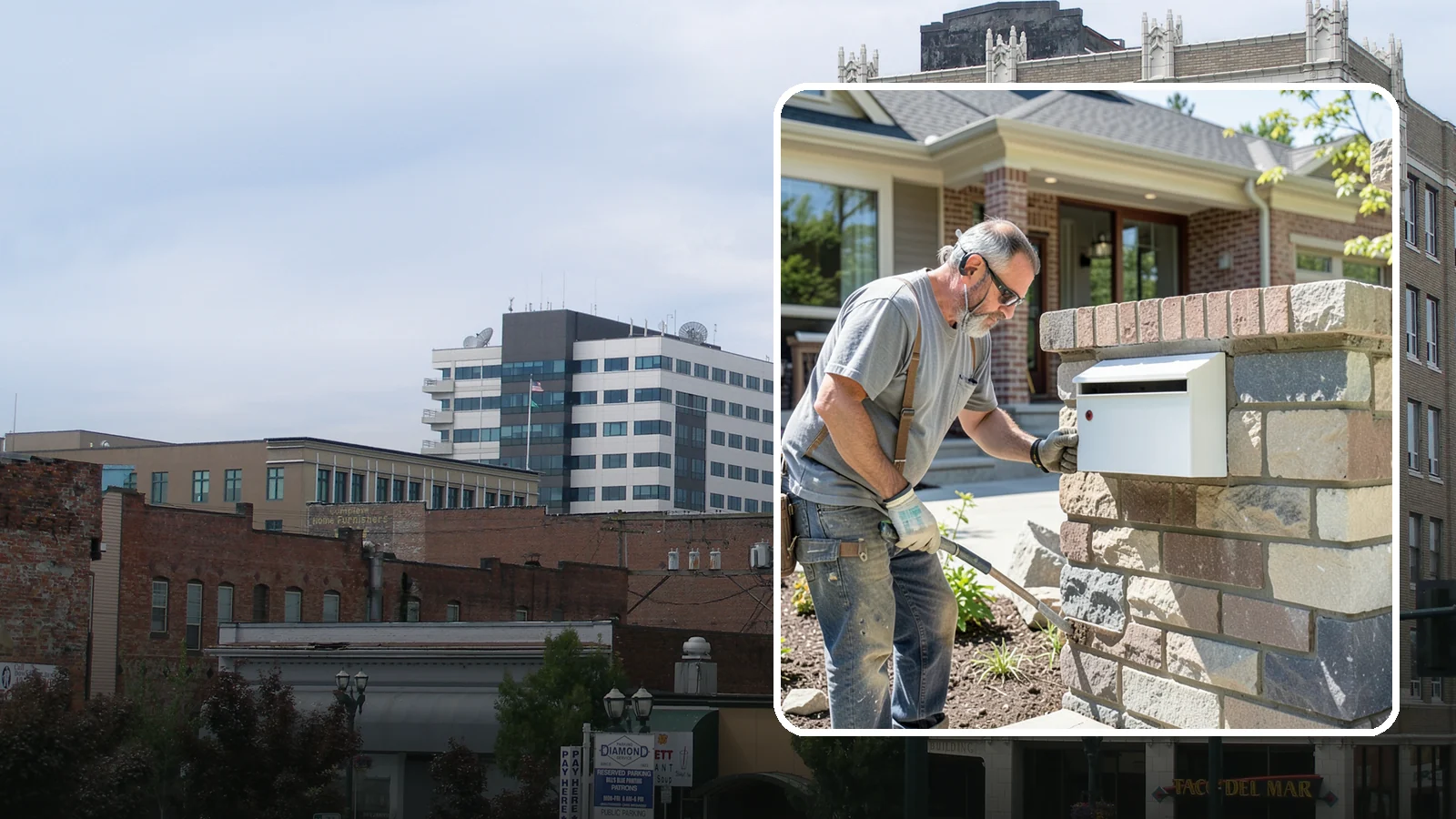 Mailbox Column Construction in Everett, Snohomish County, WA - Custom brick or stone mailbox columns that make a durable, upscale first impression at the curb.