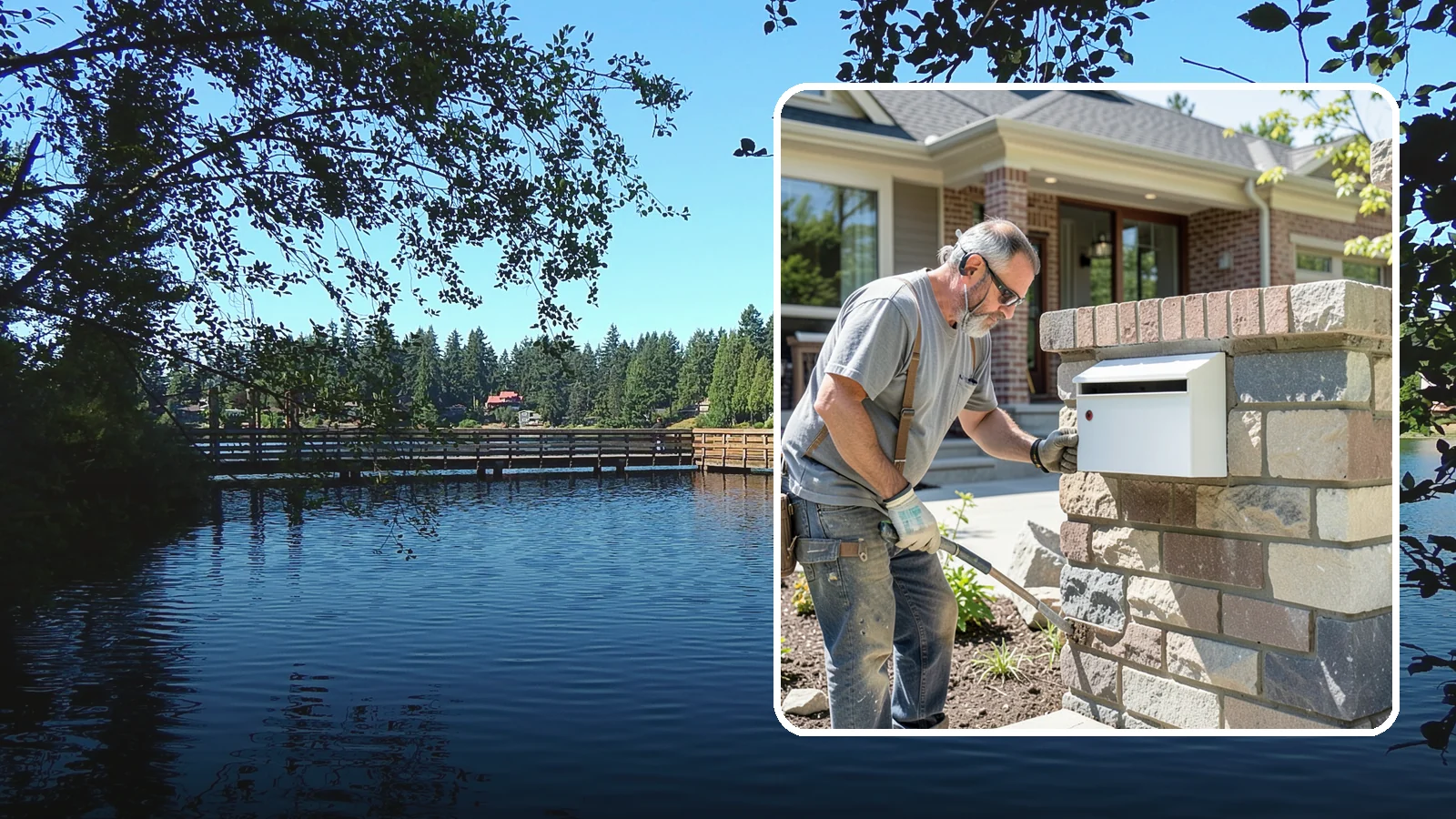 Mailbox Column Construction in Federal Way, King County, WA - Custom brick or stone mailbox columns that make a durable, upscale first impression at the curb.