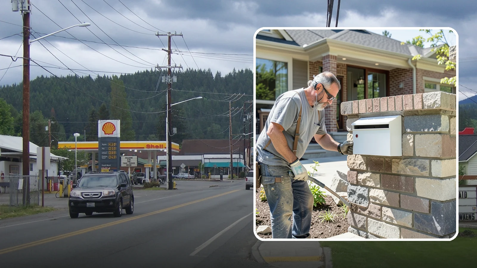 Mailbox Column Construction in Granite Falls, Snohomish County, WA - Custom brick or stone mailbox columns that make a durable, upscale first impression at the curb.