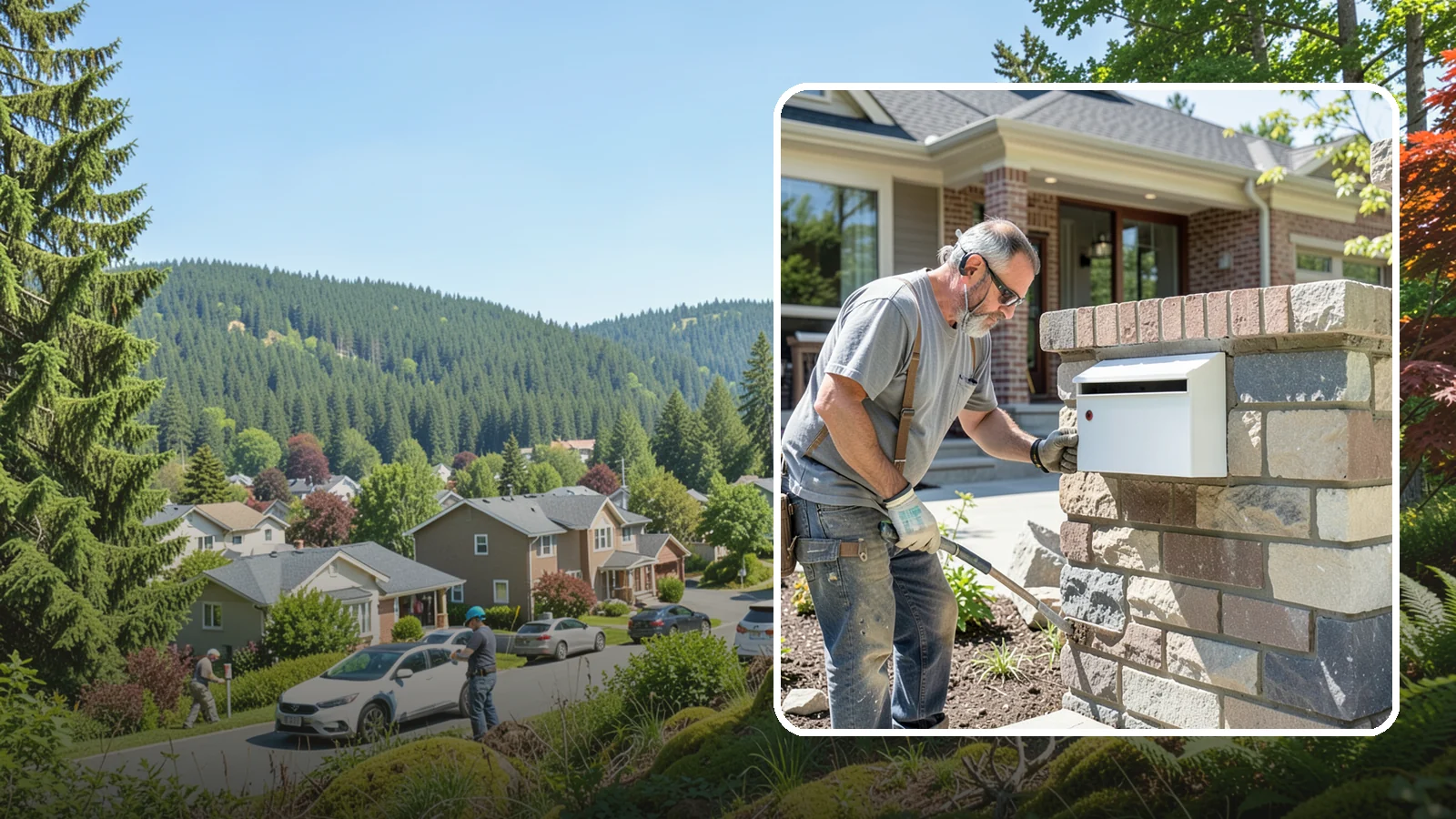 Mailbox Column Construction in Index, Snohomish County, WA - Custom brick or stone mailbox columns that make a durable, upscale first impression at the curb.