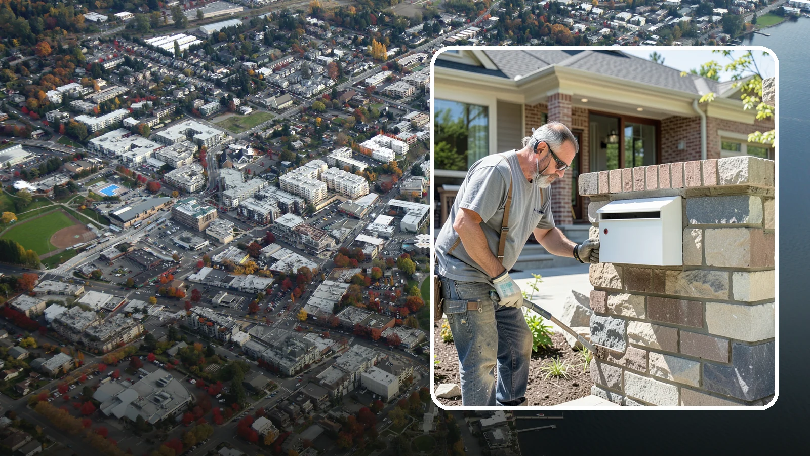 Mailbox Column Construction in Kirkland, King County, WA - Custom brick or stone mailbox columns that make a durable, upscale first impression at the curb.
