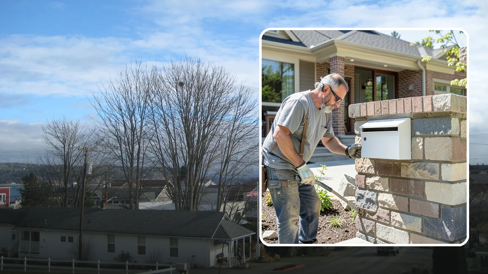 Mailbox Column Construction in Langley, Island County, WA - Custom brick or stone mailbox columns that make a durable, upscale first impression at the curb.