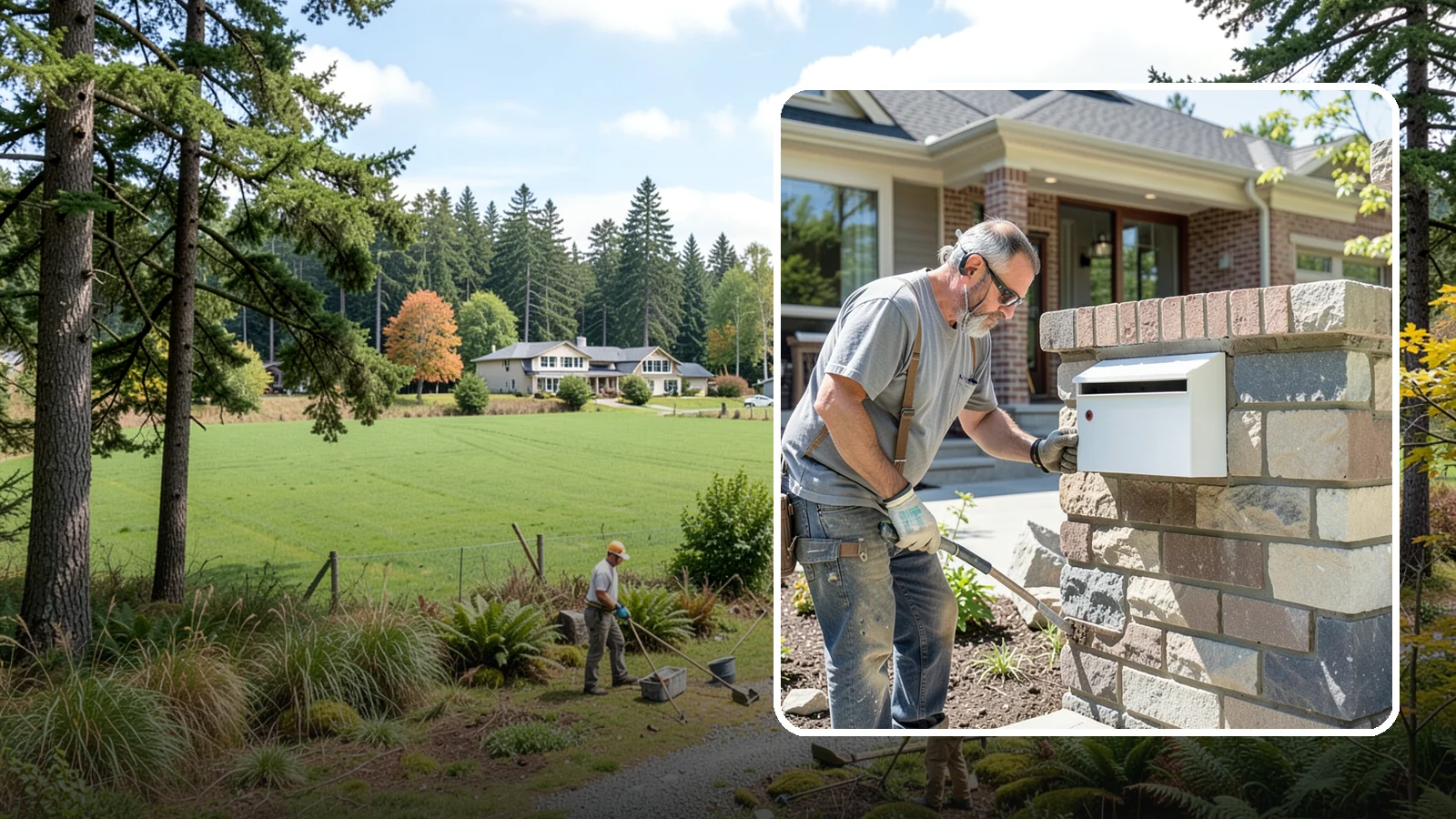 Mailbox Column Construction in Lyman, Skagit County, WA - Custom brick or stone mailbox columns that make a durable, upscale first impression at the curb.