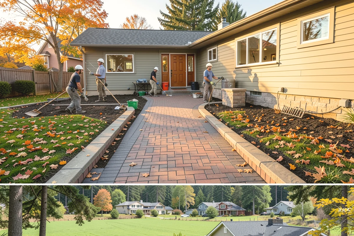 Mailbox Column Construction in Lyman, Skagit County, WA - Dry weather from late spring through early fall lets the footing and mortar cure reliably.