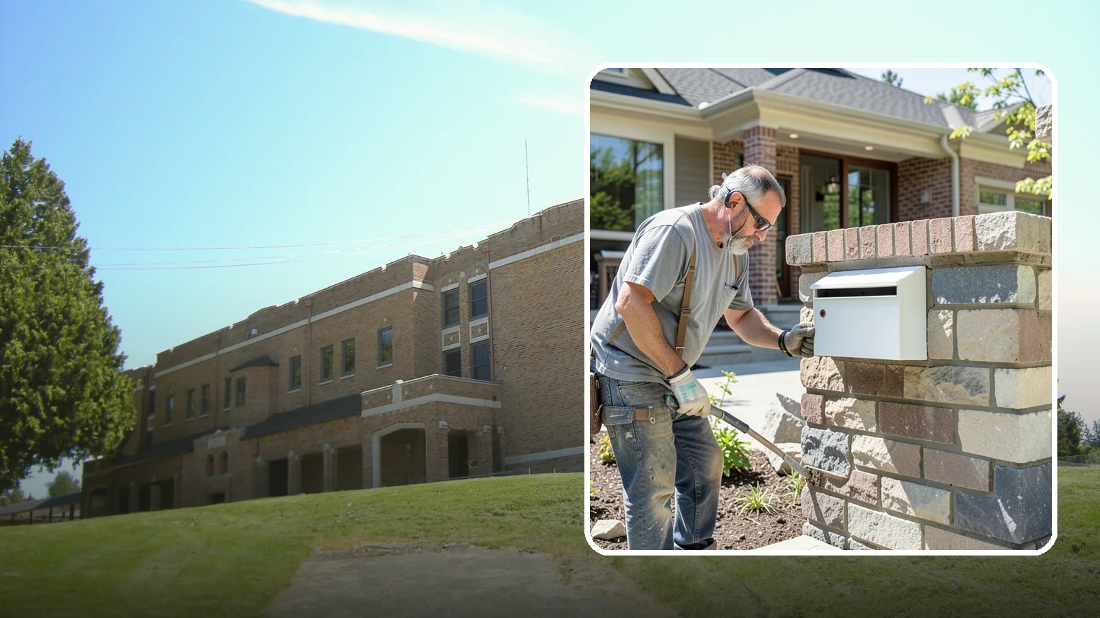 Mailbox Column Construction in Maple Valley, King County, WA - Custom brick or stone mailbox columns that make a durable, upscale first impression at the curb.
