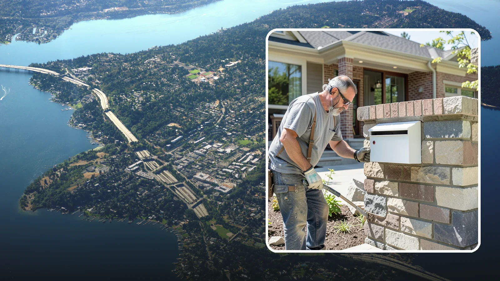 Mailbox Column Construction in Mercer Island, King County, WA - Custom brick or stone mailbox columns that make a durable, upscale first impression at the curb.