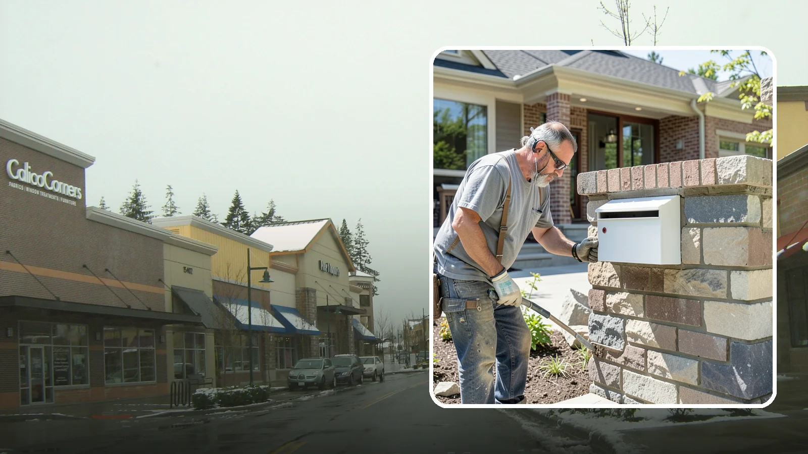 Mailbox Column Construction in Mill Creek, Snohomish County, WA - Custom brick or stone mailbox columns that make a durable, upscale first impression at the curb.