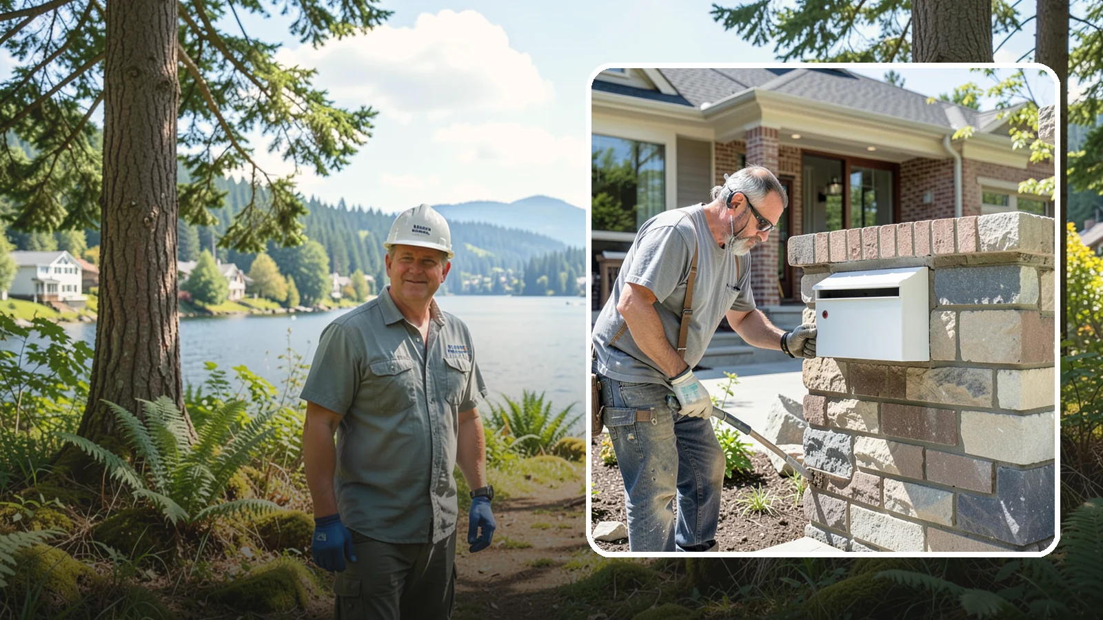Mailbox Column Construction in Milton, King County, WA - Custom brick or stone mailbox columns that make a durable, upscale first impression at the curb.