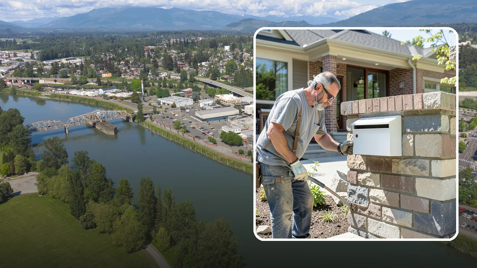 Mailbox Column Construction in Mount Vernon, Skagit County, WA - Custom brick or stone mailbox columns that make a durable, upscale first impression at the curb.