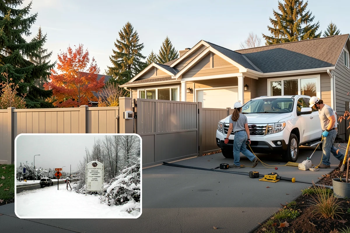 Mailbox Column Construction in Newcastle, King County, WA - Upscale curb appeal at the street