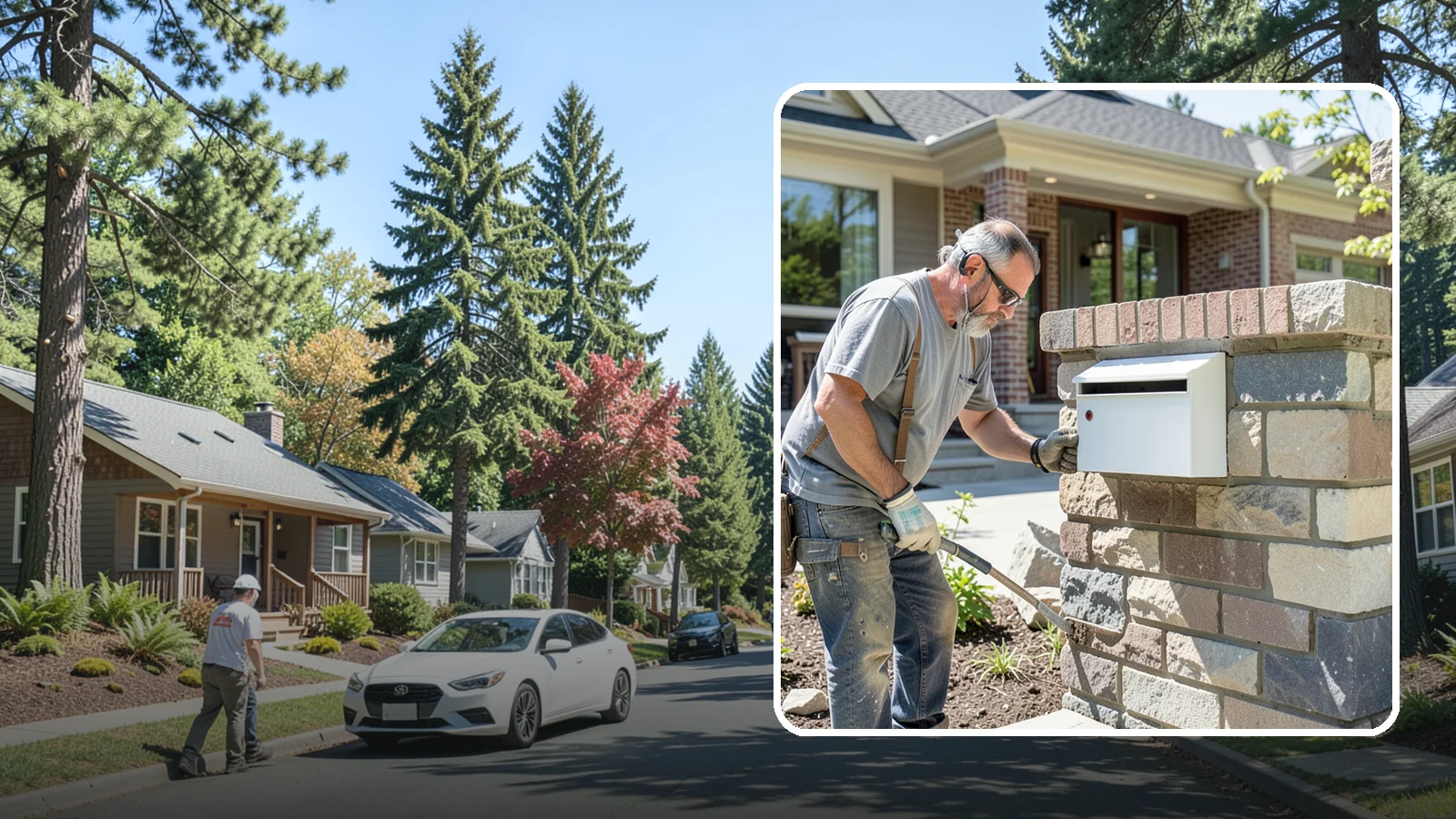 Mailbox Column Construction in Orting, Pierce County, WA - Custom brick or stone mailbox columns that make a durable, upscale first impression at the curb.