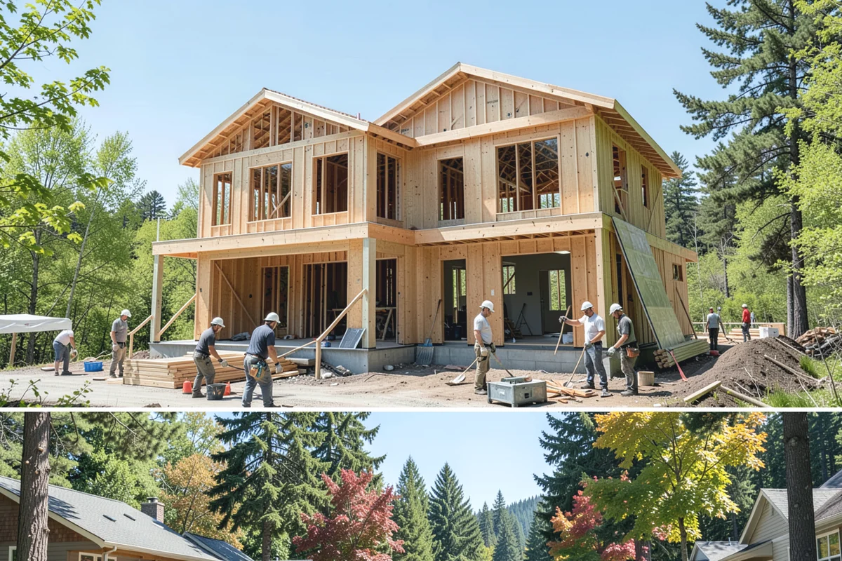 Mailbox Column Construction in Orting, Pierce County, WA - Dry weather from late spring through early fall lets the footing and mortar cure reliably.