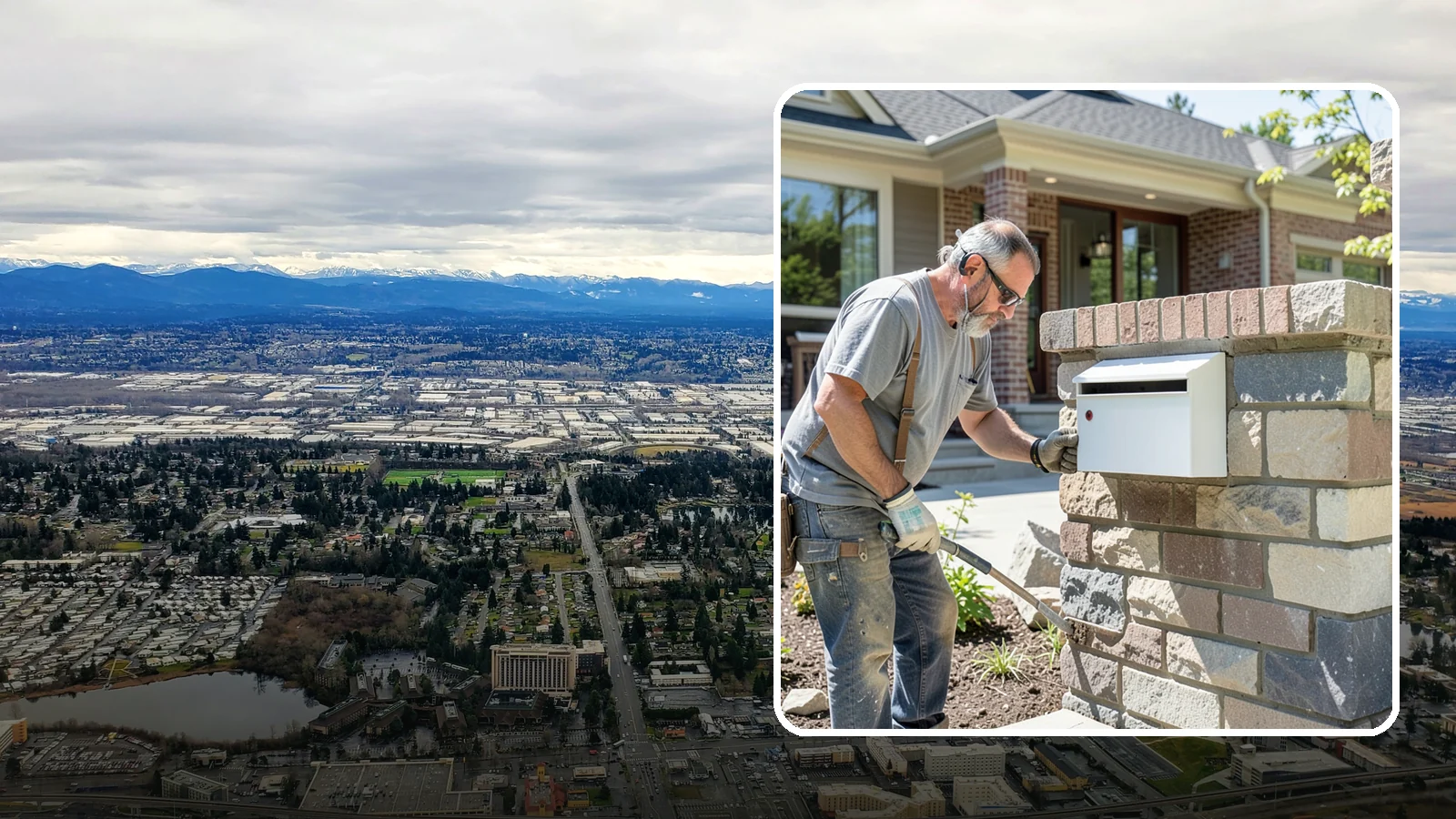 Mailbox Column Construction in SeaTac, King County, WA - Custom brick or stone mailbox columns that make a durable, upscale first impression at the curb.