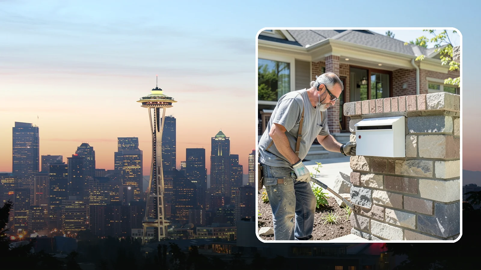 Mailbox Column Construction in Seattle, King County, WA - Custom brick or stone mailbox columns that make a durable, upscale first impression at the curb.