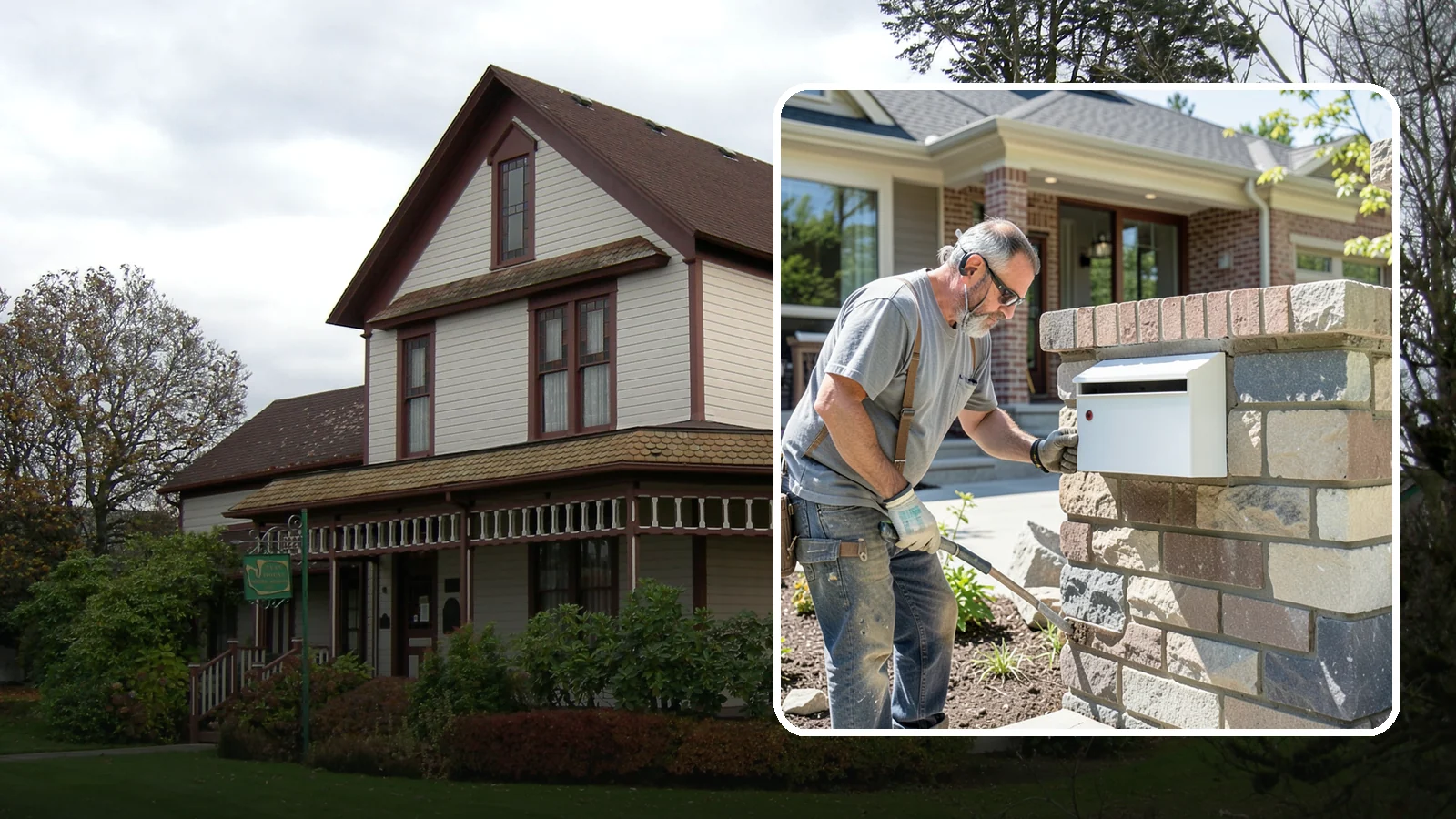 Mailbox Column Construction in Sumner, Pierce County, WA - Custom brick or stone mailbox columns that make a durable, upscale first impression at the curb.
