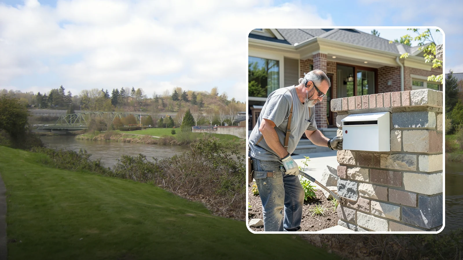 Mailbox Column Construction in Tukwila, King County, WA - Custom brick or stone mailbox columns that make a durable, upscale first impression at the curb.