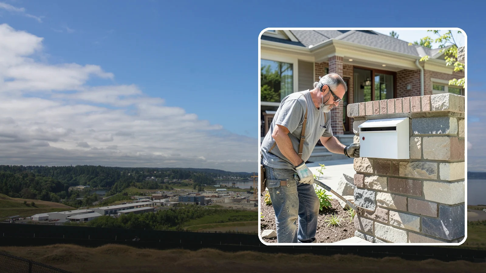 Mailbox Column Construction in University Place, Pierce County, WA - Custom brick or stone mailbox columns that make a durable, upscale first impression at the curb.