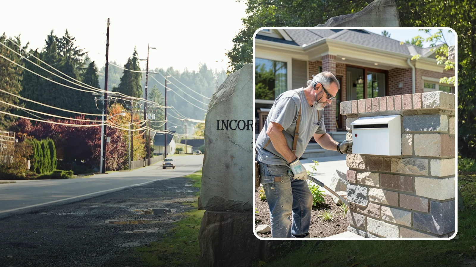 Mailbox Column Construction in Wilkeson, Pierce County, WA - Custom brick or stone mailbox columns that make a durable, upscale first impression at the curb.