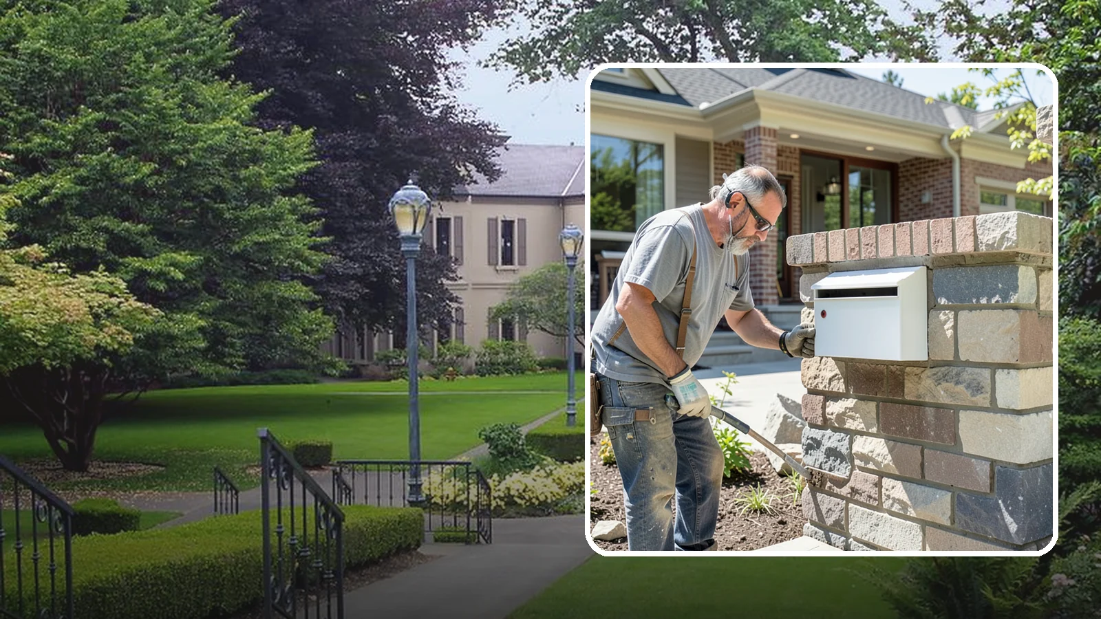 Mailbox Column Construction in Woodinville, King County, WA - Custom brick or stone mailbox columns that make a durable, upscale first impression at the curb.
