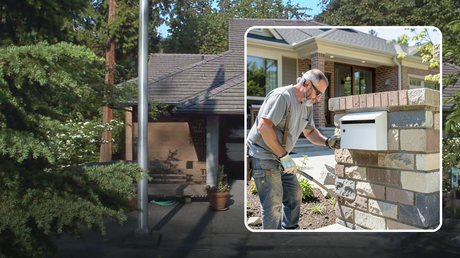 Mailbox Column Construction in Yarrow Point, King County, WA - Custom brick or stone mailbox columns that make a durable, upscale first impression at the curb.