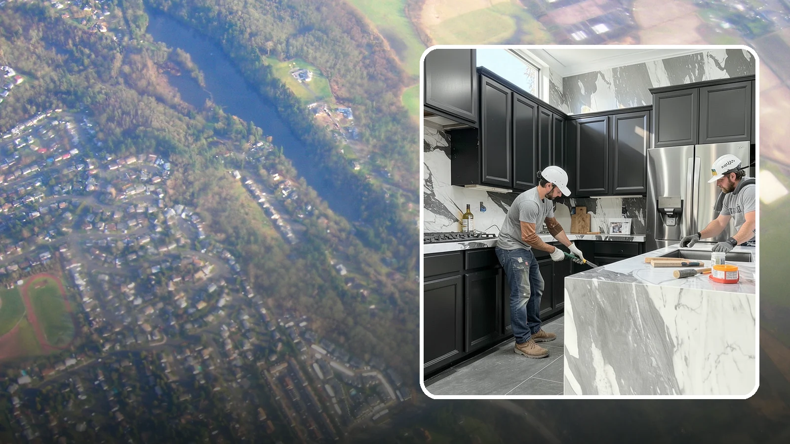 Marble Countertop Installation in Algona, King County, WA - Elegant marble countertop installation that brings timeless veining and luxury to kitchens, baths, and baking stations.