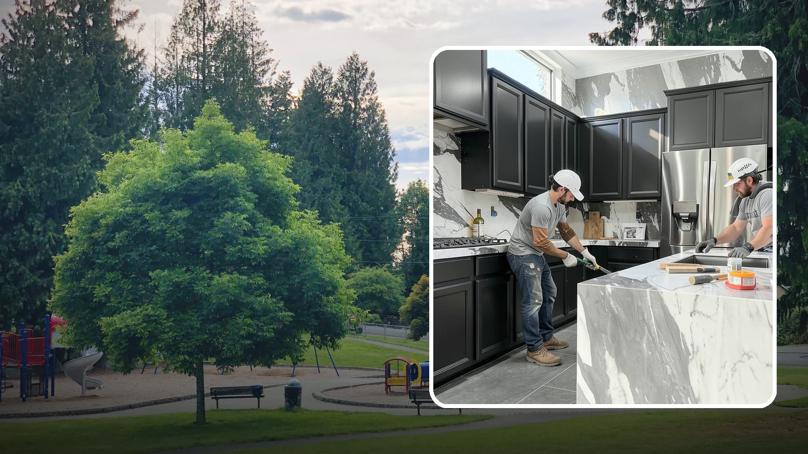 Marble Countertop Installation in Bonney Lake, Pierce County, WA - Elegant marble countertop installation that brings timeless veining and luxury to kitchens, baths, and baking stations.