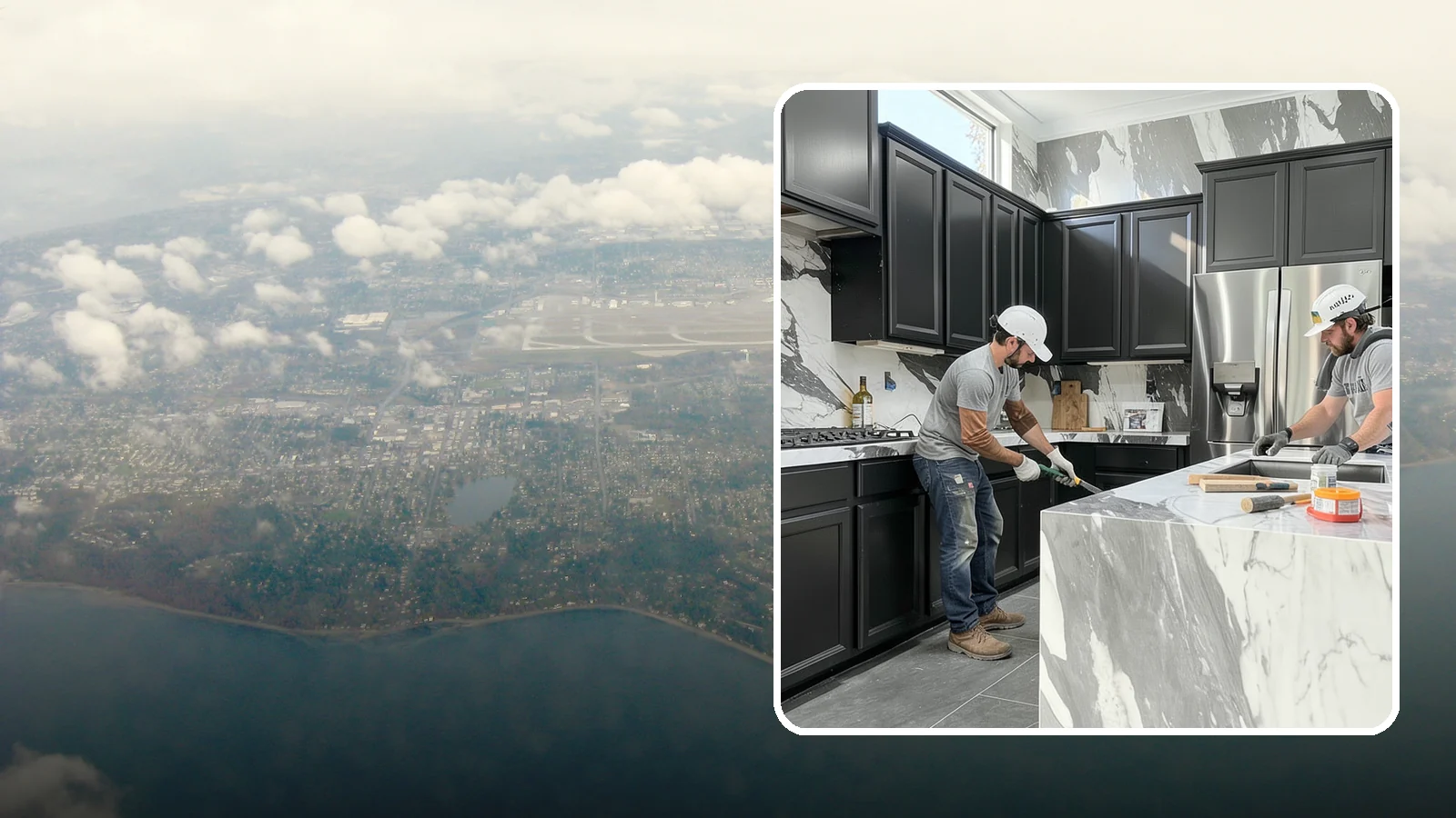 Marble Countertop Installation in Burien, King County, WA - Elegant marble countertop installation that brings timeless veining and luxury to kitchens, baths, and baking stations.