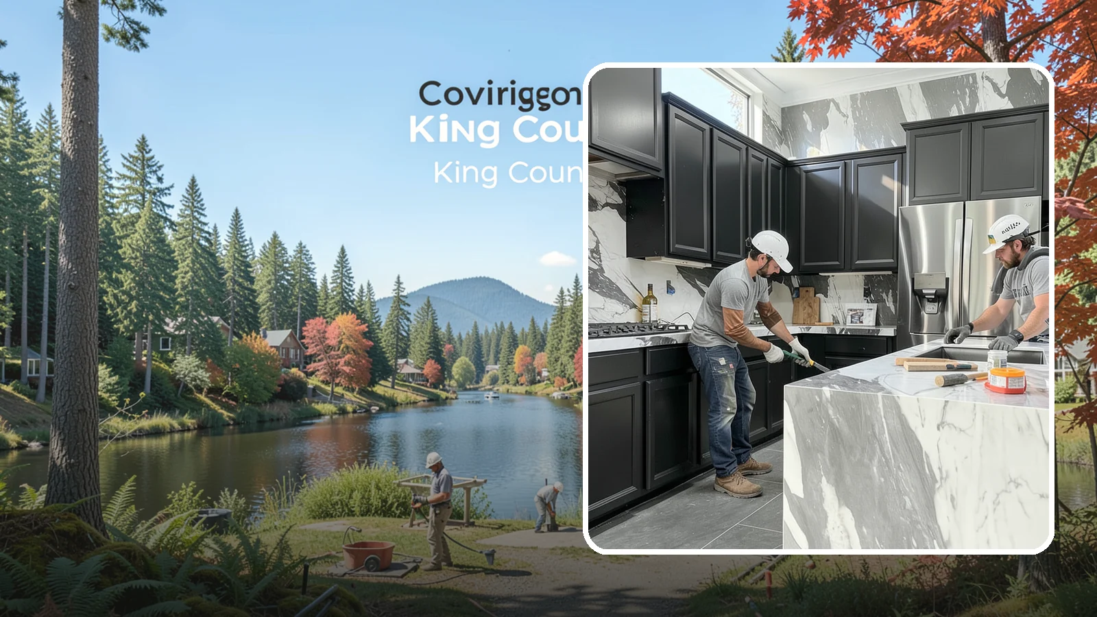 Marble Countertop Installation in Covington, King County, WA - Elegant marble countertop installation that brings timeless veining and luxury to kitchens, baths, and baking stations.