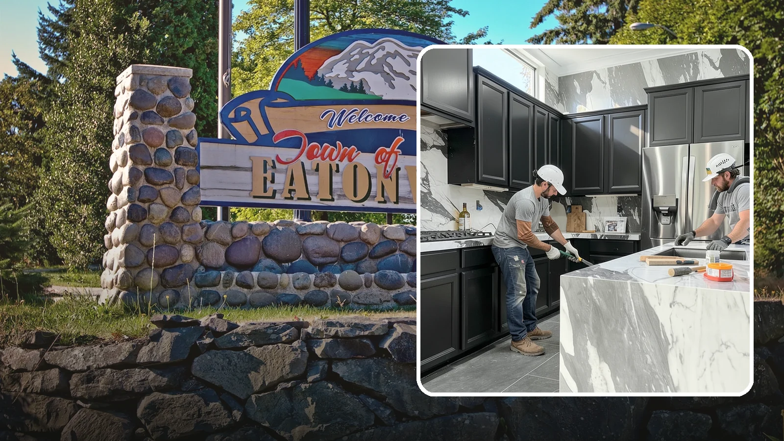 Marble Countertop Installation in Eatonville, Pierce County, WA - Elegant marble countertop installation that brings timeless veining and luxury to kitchens, baths, and baking stations.