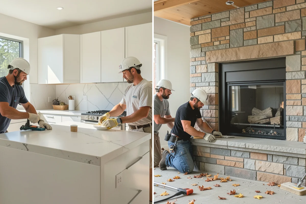 Marble Countertop Installation in Edgewood, Pierce County, WA - Select slabs and plan vein-matched seams