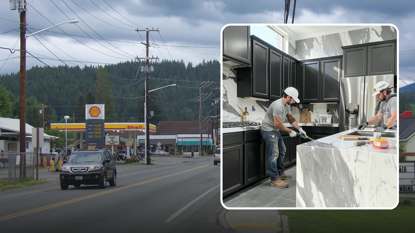 Marble Countertop Installation in Granite Falls, Snohomish County, WA - Elegant marble countertop installation that brings timeless veining and luxury to kitchens, baths, and baking stations.