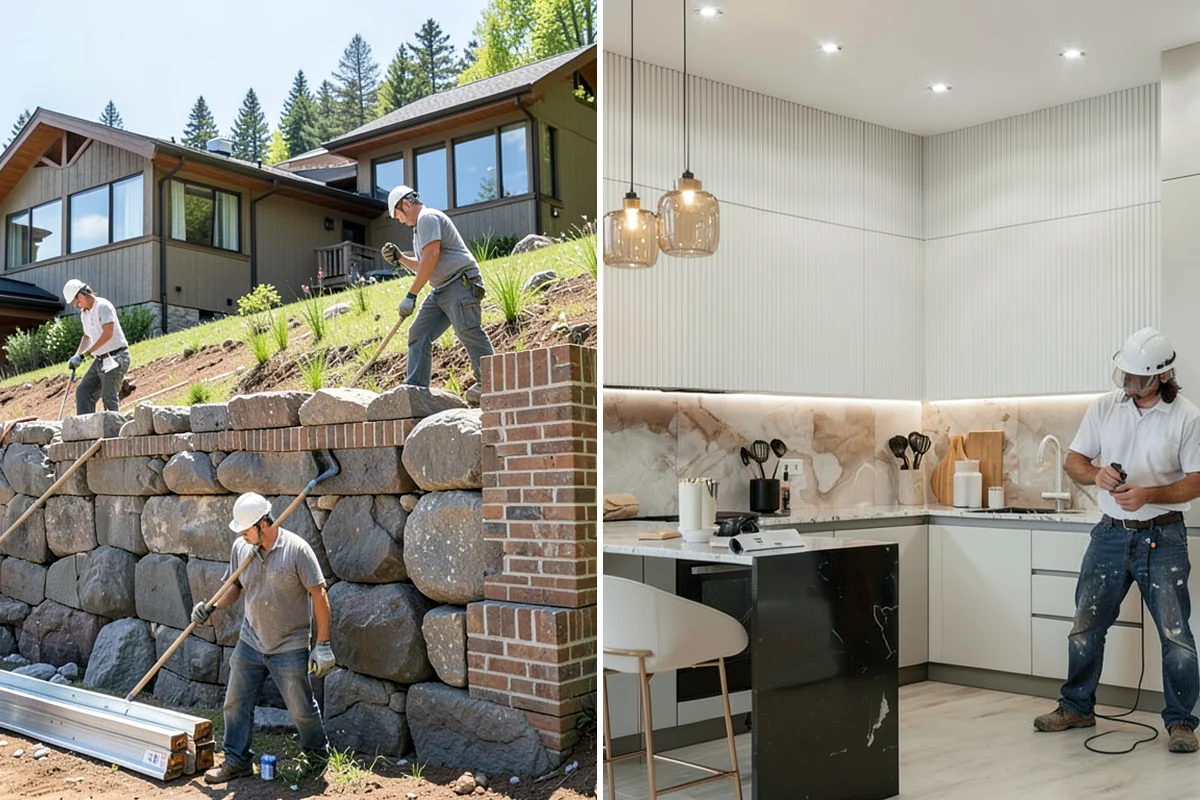 Marble Countertop Installation in Lake Forest Park, King County, WA - Select slabs and plan vein-matched seams