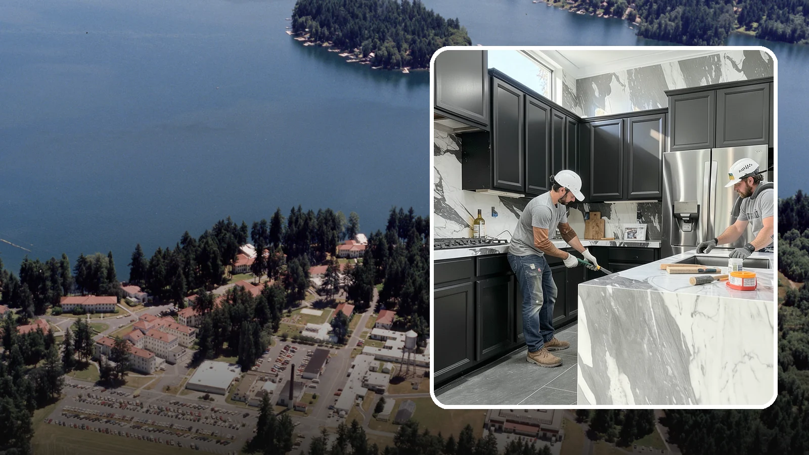 Marble Countertop Installation in Lakewood, Pierce County, WA - Elegant marble countertop installation that brings timeless veining and luxury to kitchens, baths, and baking stations.