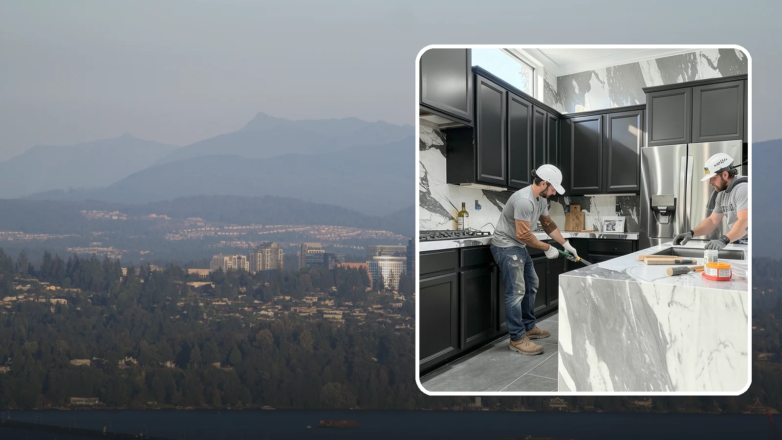 Marble Countertop Installation in Medina, King County, WA - Elegant marble countertop installation that brings timeless veining and luxury to kitchens, baths, and baking stations.