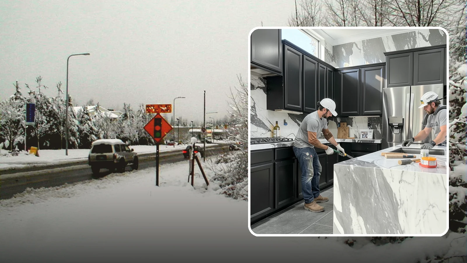 Marble Countertop Installation in Newcastle, King County, WA - Elegant marble countertop installation that brings timeless veining and luxury to kitchens, baths, and baking stations.