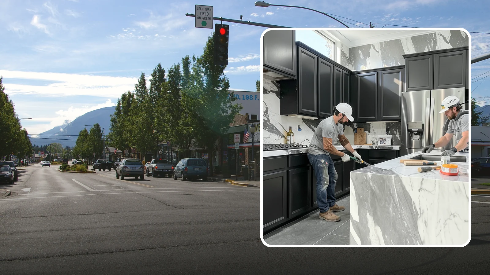 Marble Countertop Installation in North Bend, King County, WA - Elegant marble countertop installation that brings timeless veining and luxury to kitchens, baths, and baking stations.